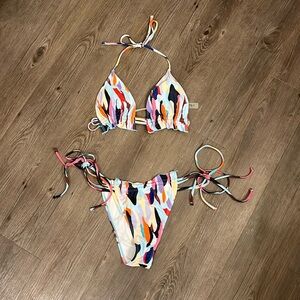 NWOT Multi color bikini size S
